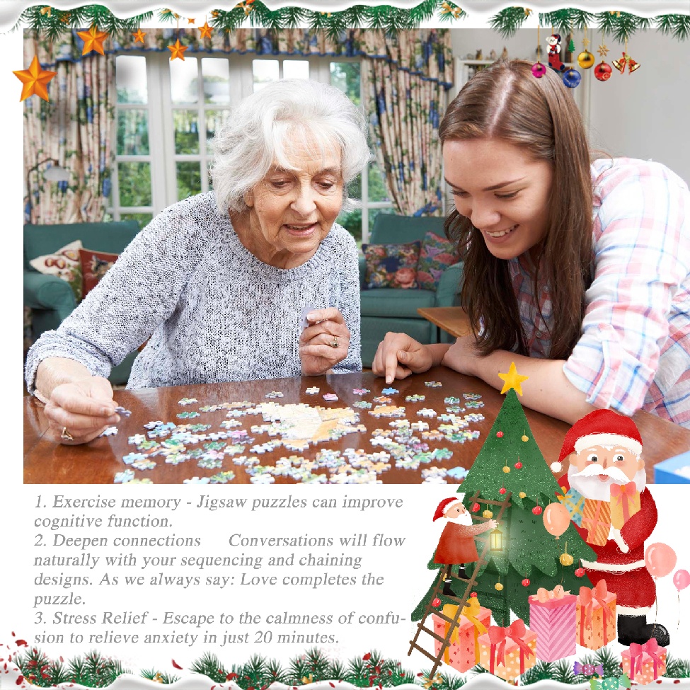 Christmas Advent Calendar Jigsaw Puzzle Christmas Holiday Puzzle for Kids Gifts