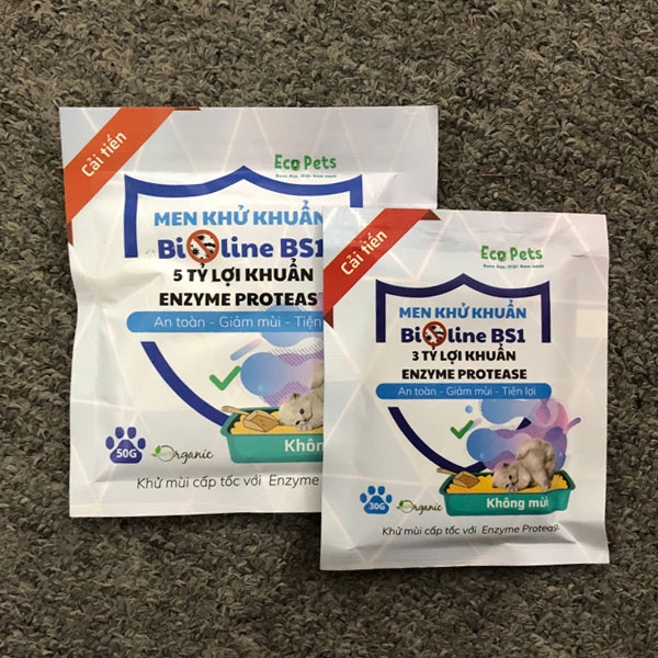 Bioline BS1 Men khử khuẩn, mùi khai nước tiểu, mùi hôi phân trong cát mèo