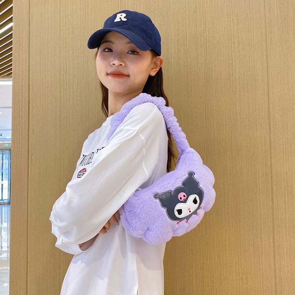Shanhai Túi tote Đeo Vai Cỡ Lớn Họa Tiết Mèo kitty / Cún Cinnamon Nhồi Bông Dễ Thương