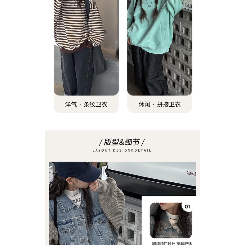 Áo Khoác denim Phong Cách Hàn Quốc Thời Trang Mùa Thu 2023 Cho Bé