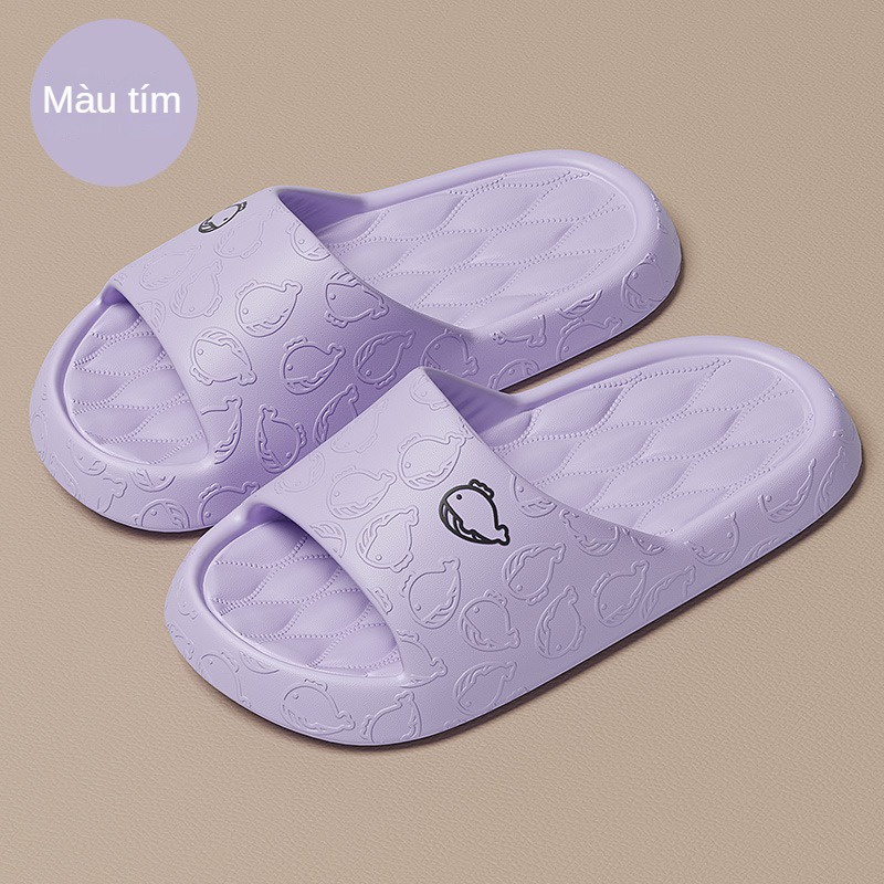 Dép Đi Trong Nhà / Ngoài Trời Bằng eva Chống Trượt Hoạ Tiết Cá Heo