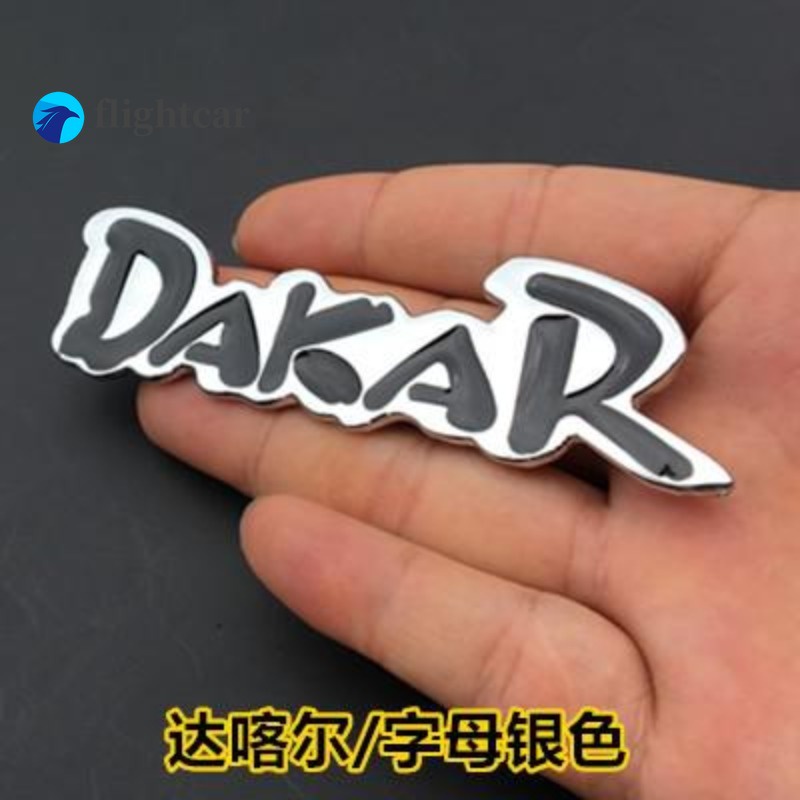Miếng Dán logo dakar 3d Bằng Kim Loại Trang Trí Thân Xe Hơi / Xe Máy / suv