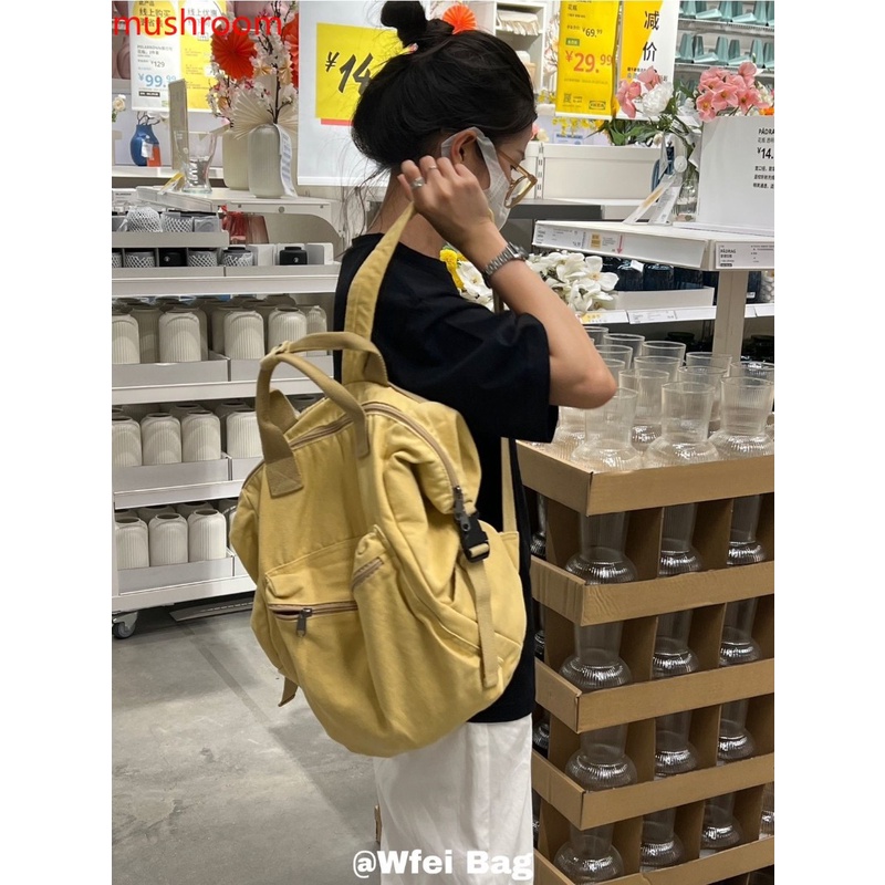 Wfei Ba Lô Vải canvas Phong Cách harajuku Nhật Bản Cổ Điển Giải Trí Cho Nam
