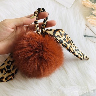 Hàng mới về mới móc khóa đính bóng lông cáo 13cm dễ thương