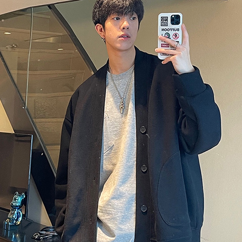 Áo Khoác Bóng Chày Dài Tay Phong Cách Hàn Quốc Thời Trang Thu Đông Đơn Giản Dành Cho Nam