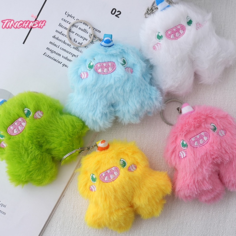 Móc Khóa Túi Xách Hình Búp Bê Mắt To Nhồi Bông Mềm Mại Chống Rơi Thông Dụng