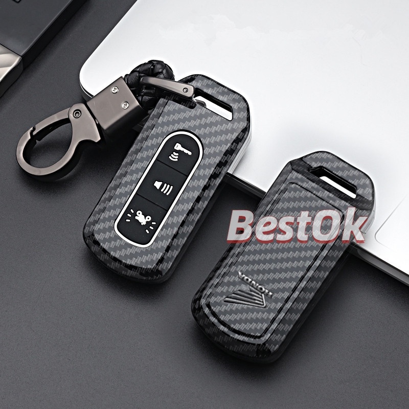 Vỏ Silicon Sợi Carbon Bọc Chìa Khóa Thông Minh Cho Xe Mô Tô Honda PCX ADV 150 Sh 125