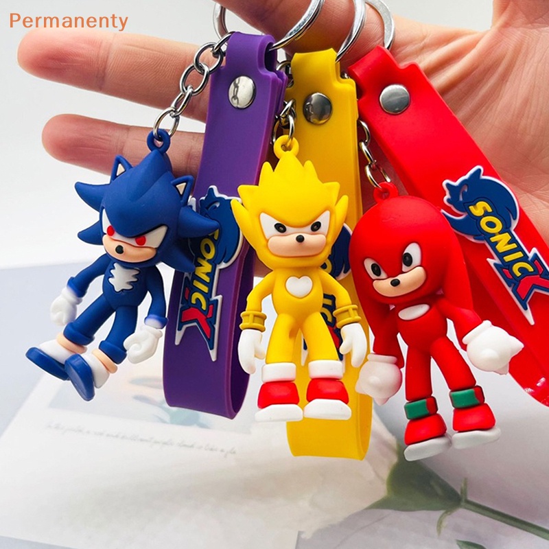 Móc Khóa Hình Nhím sonic x the hedgehog Hoạt Hình Bằng Silicon Làm Quà Tặng