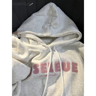 SOERVIMY Áo Khoác hoodie áo khoác nữ hoodie Cọc và dày lên Độc đáo unique Thanh lịch chic WWY2393GIR 39Z230926