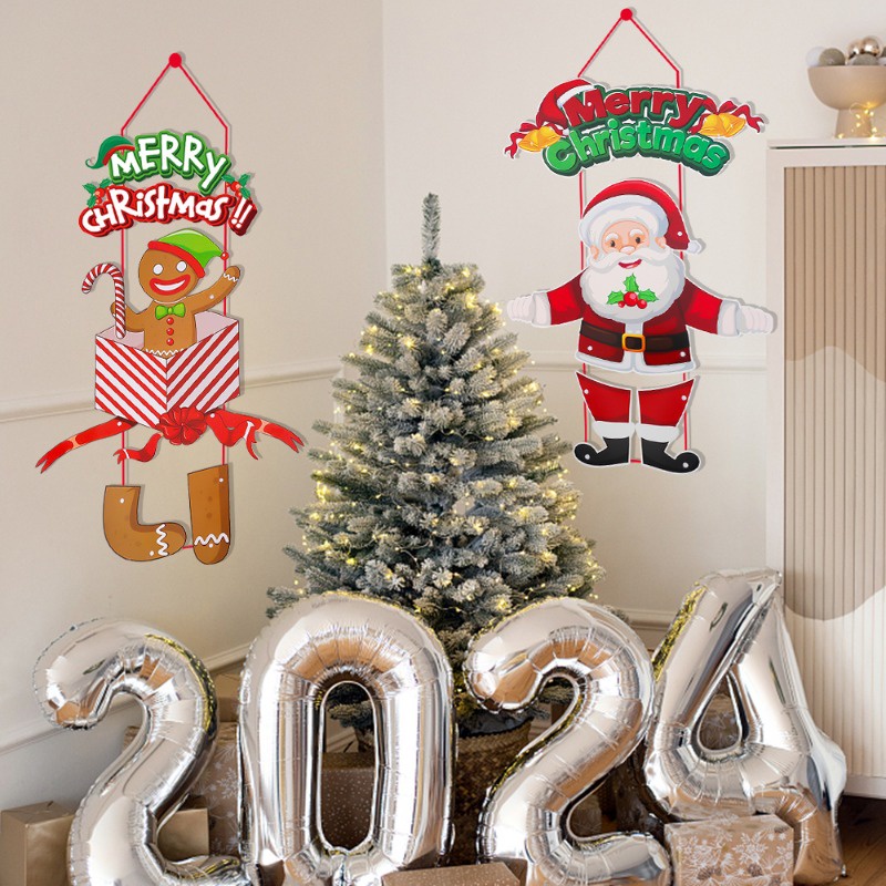 Phụ Kiện Treo Cửa Trang Trí Giáng Sinh / Năm Mới Hình Ông Già Noel / Bánh Mì / Ông Già Noel
