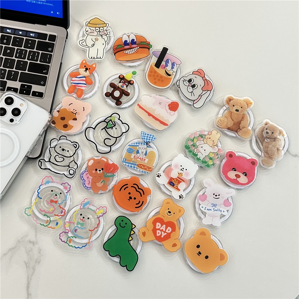 Dễ Thương Giá Đỡ Điện Thoại Có Nam Châm Hình Thỏ / Gấu Đáng Yêu