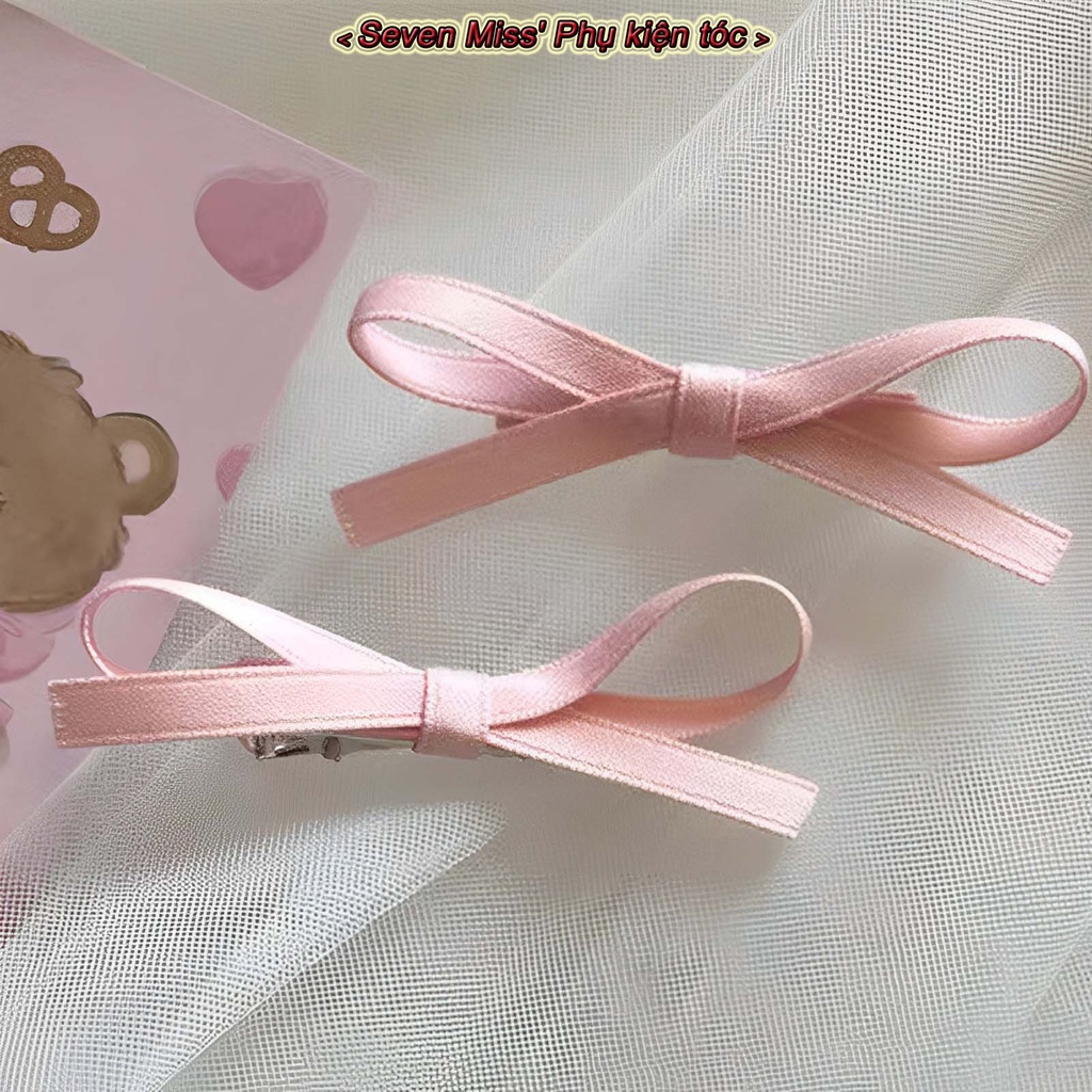 Kẹp Tóc Nơ Ruy Băng Ngọt Ngào Cho Nữ