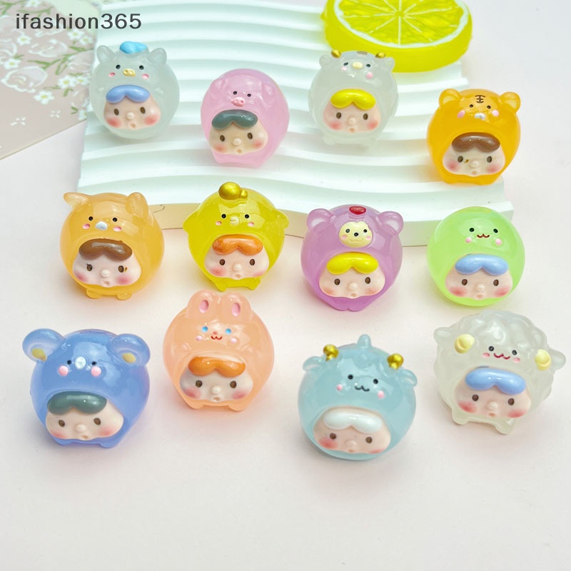 Mô Hình Biểu Tượng Cung Hoàng Đạo Hoạt Hình mini 2cm Bằng Nhựa resin Phát Sáng Thời Trang ifashion365
