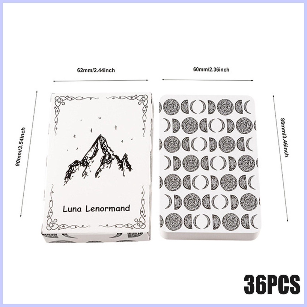 Bộ 36 Thẻ Bài tarot Phiên Bản Tiếng Anh luna lenormand wondekvn