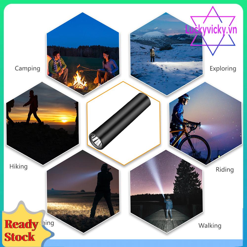 Xpe Đèn Pin mini 3 Bóng led Sạc usb 400mah 100lm