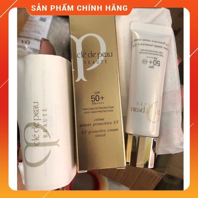 Kem Chống Nắng Cle De Peau UV Protective Cream SPF 50 Ivory  và rose/pink