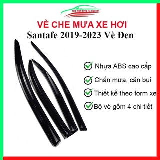 Vè che mưa cho xe ô tô Santafe 2019-2020-2021-2022-2023 vè đen bảo vệ trang trí xe