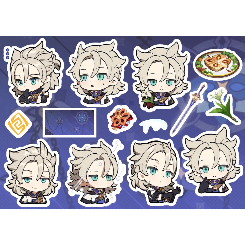 MINI STICKER PACK 🔔  Sticker Pack Genshin Impact A6- Cắt Sẵn - Màng Cán Chống Nước - Keo Dán Sẵn