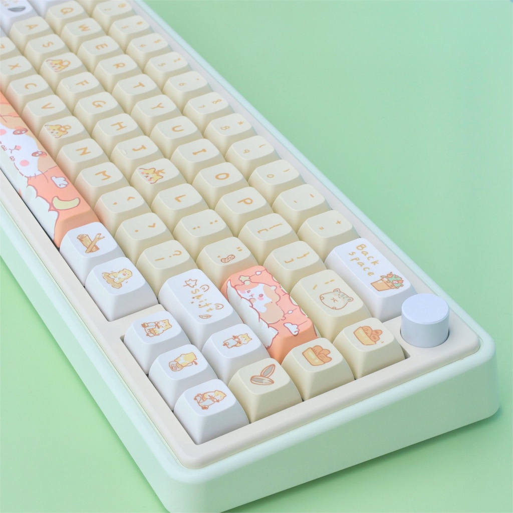 Câm miệng lại! Bàn Phím Cơ 131 Phím xda profile pbt Hình Chuột hamster Dễ Thương