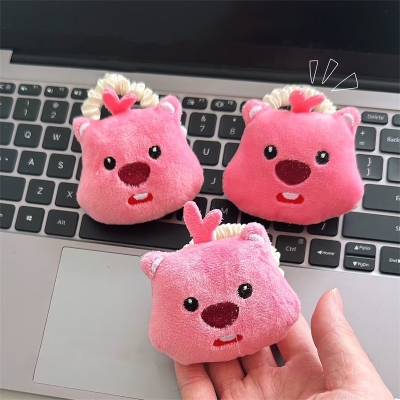 Kawaii Ví Đựng Tiền Xu Nhỏ Gọn Dễ Thương Màu Hồng Họa Tiết Hoạt Hình Moanag loopy Pory Nhồi Bông Dành Cho Bé Gái