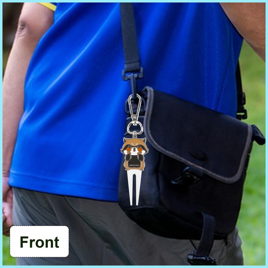 Kẹp Đánh Dấu Bóng golf Bằng Hợp Kim Kẽm Kèm Nĩa Kim Loại Từ Tính Màu Xanh Lá tdevn