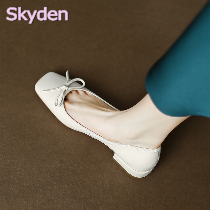 Skyden dép nữ giày búp bê giày nữ Giày thể thao nữ giày sneaker nữ Đế linh hoạt Siêu nhẹ Kiểu dáng độc đáo Thanh lịch B95F01B 40Z231007