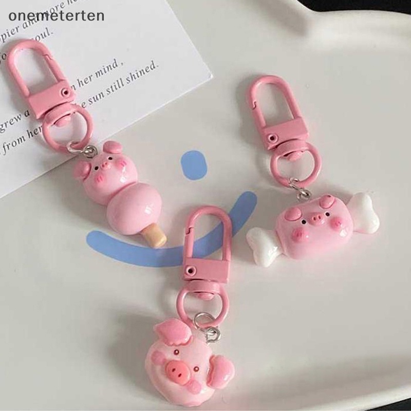 Rten Móc Khóa Hình Heo Hoạt Hình Dễ Thương Bằng Nhựa resin Trang Trí Túi Xách / Móc Khóa Làm Quà Tặng Cho Học