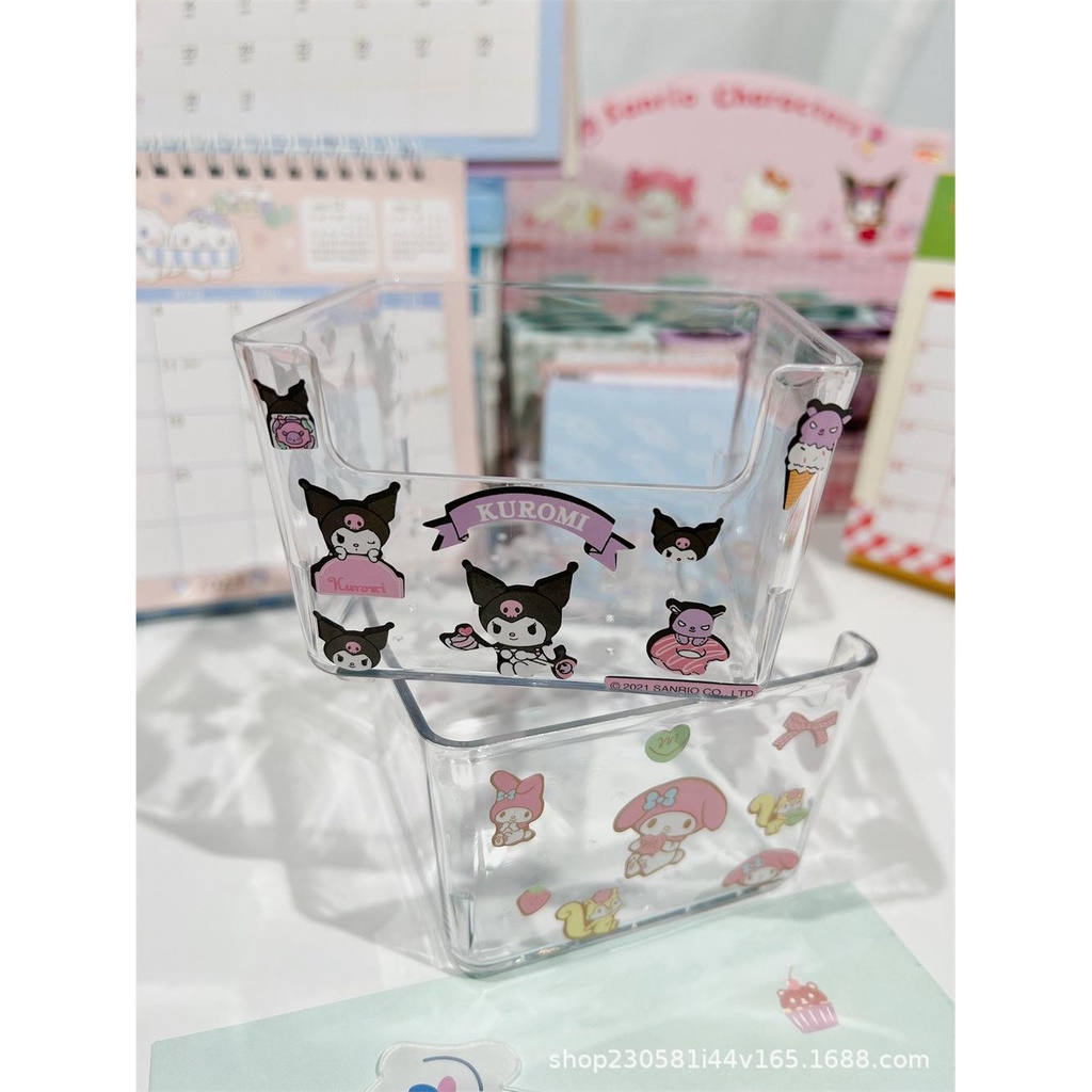 Sanrio Hộp Đựng Giấy note Trong Suốt Hình Chú Chó cinnamon Dễ Thương diy