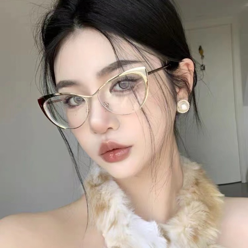 COD Thời Trang Kính Mắt Mèo Chống Ánh Sáng Xanh Phong Cách vintage Phương Tây