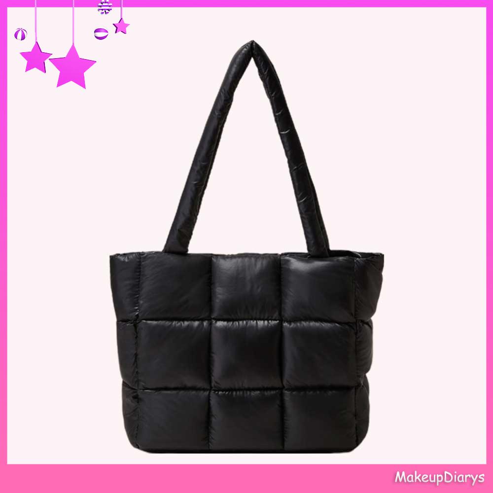 ★ Mỹ Phẩm Trang Điểm ★ Túi tote Đeo Vai Bằng cotton Đính Lông Vũ Sức Chứa Lớn Cho Nữ