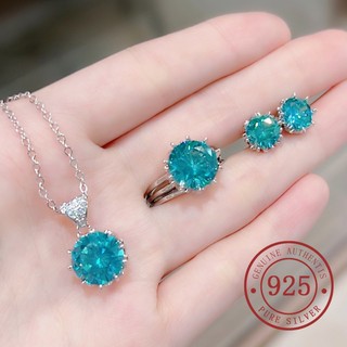 Bông tai mạ bạc 925 hình phật đính đá pha lê xanh dương