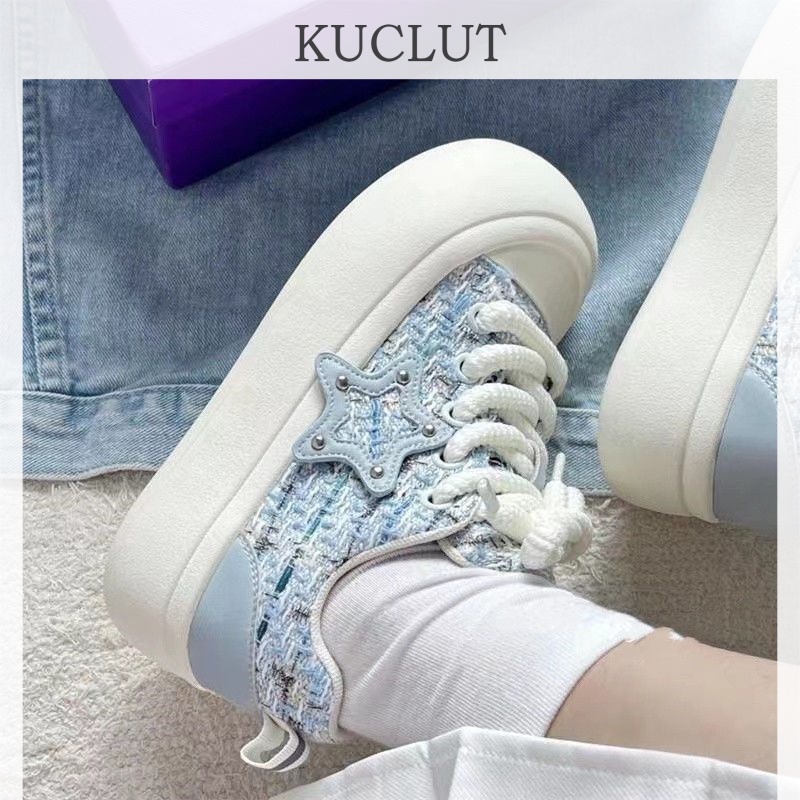 KUCLUT giày thể thao nữ giày nữ sneaker thời trang và giải trí dep Độn đế Điệu đà Lịch sự Kiểu dáng độc đáo FLF2300LIO 41Z231011