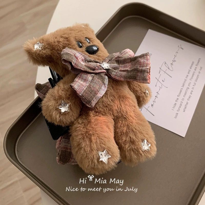 Búp Bê Âm Thanh mr... mr... Handou Kẹp Tóc Hình Chú Gấu teddy / Cá Mập Nhồi Bông Nhỏ Xinh Xắn Cxbpi01.vn1011