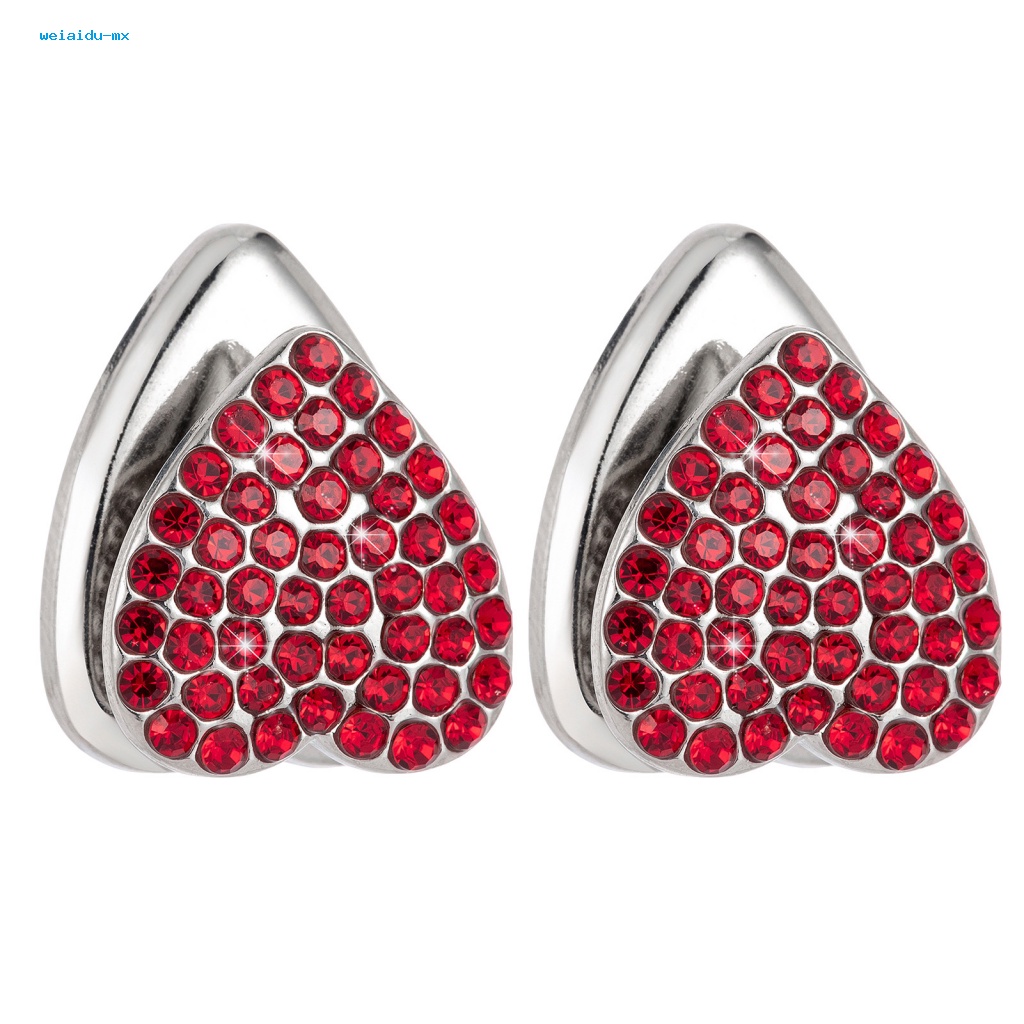 Weiaidu Móc Treo Dây Cáp Sạc Xe Hơi Hình Trái Tim Đính Đá Lấp Lánh mini Sành Điệu