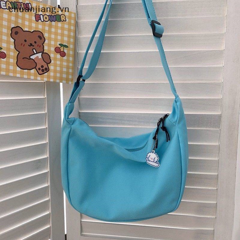 Túi Đeo Vai Màu Trơn Đơn Giản Phong Cách Hàn Quốc