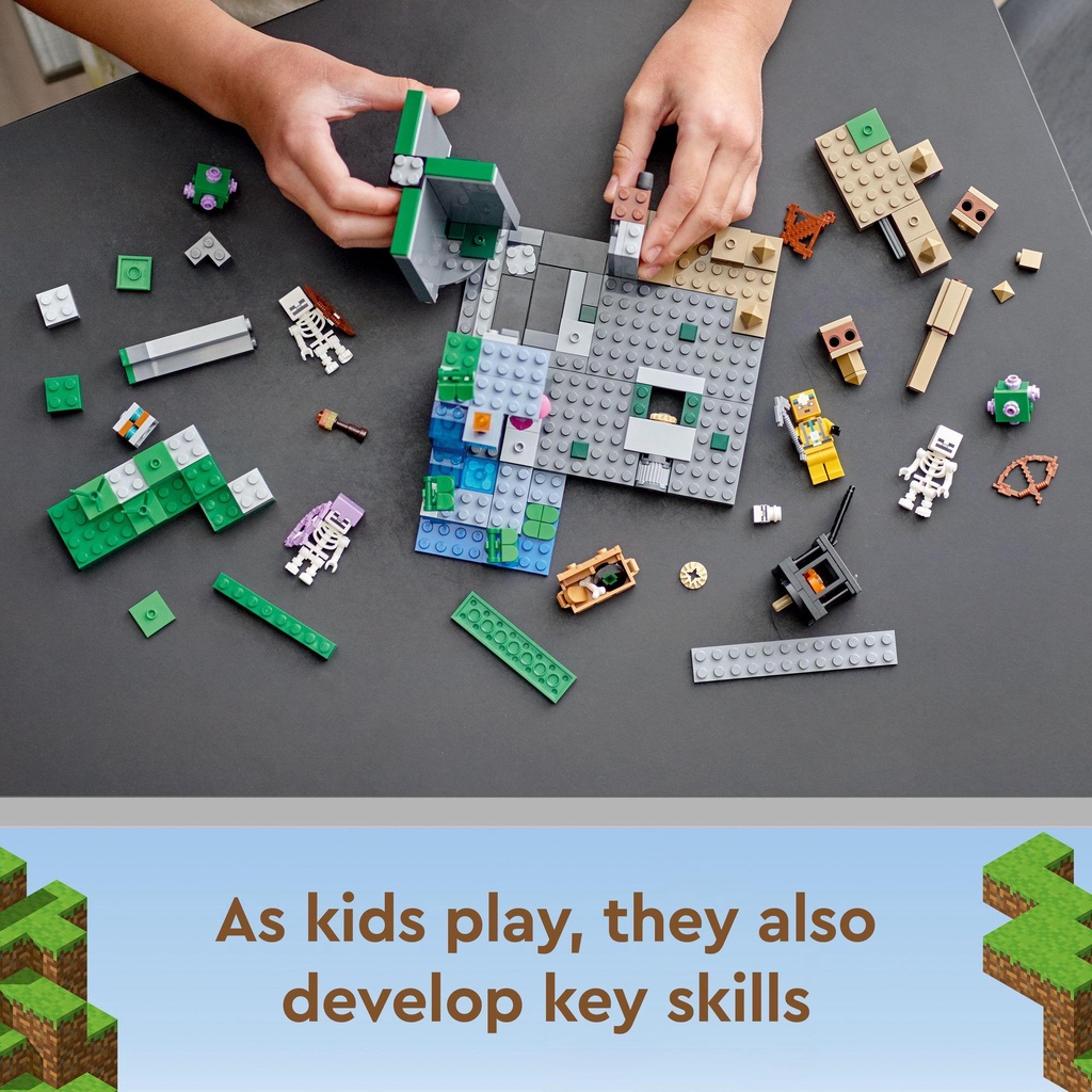 Xả hàng  LEGO Minecraft 21189 Hầm Ngục Skeleton  tặng kèm xe