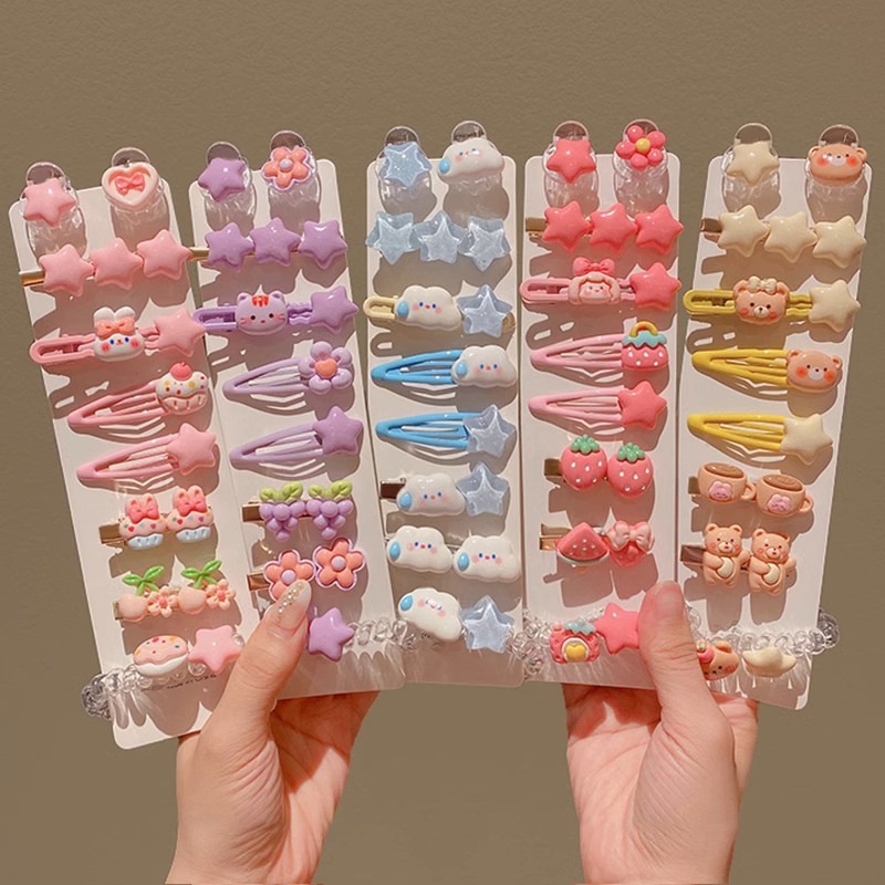 Kẹp tóc mái Kẹp Tóc Hình Đám Mây / Ngôi Sao / Đám Mây Màu Hồng Dễ Thương