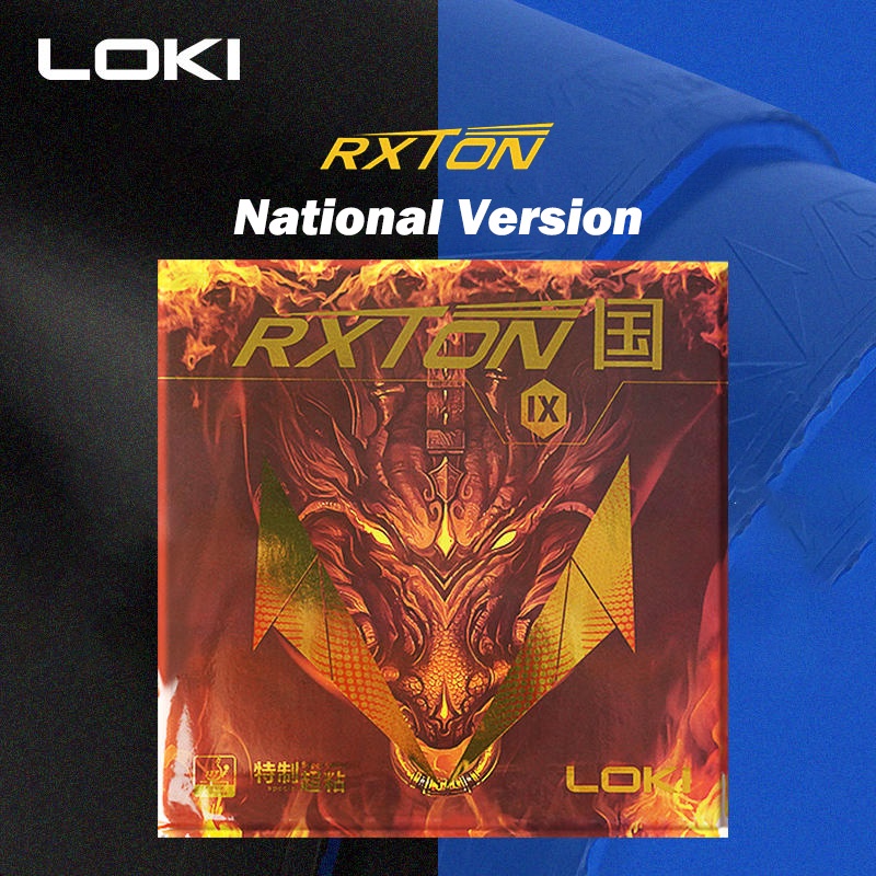 Loki rxton Bộ 9 Vợt Bóng Bàn Bằng Cao Su Dính Được ping pong Màu Xanh Dương Truyền Thống Kèm Vòng Đệm