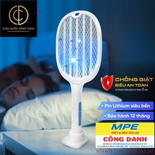 Vợt muỗi ĐIỆN QUANG tự động kiêm Đèn bắt muỗi 2 trong 1 tự động sạc điện, vợt bắt muỗi Điện Quang.