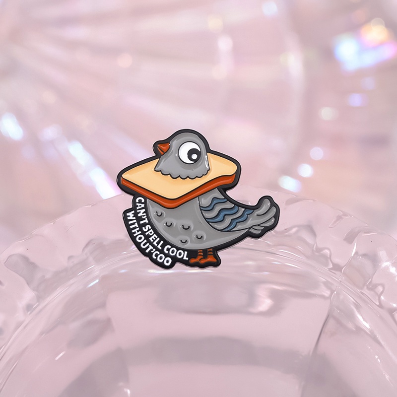 Hoạt Hình Ghim Cài Áo Hình Trứng / Động Vật / Chậu Cây Cảnh Bằng Kim Loại Dễ Thương