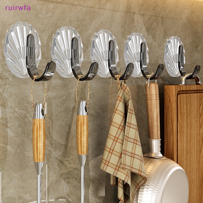 Ruirwfa Móc Treo Quần Áo Dán Tường Không Đục Lỗ Mạnh Mẽ Dùng Trong Phòng Tắm Mới