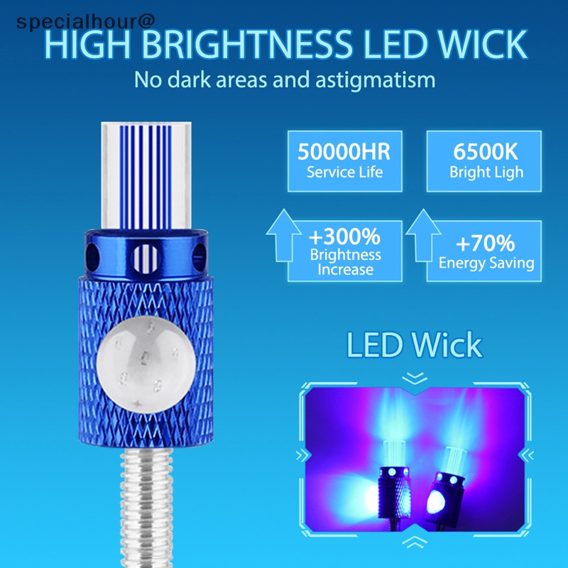 Đèn led Tín Hiệu dc 12v Ánh Sáng Trắng Độ Sáng Cao Chuyên Dụng Cho Xe Hơi / Xe Máy Mới