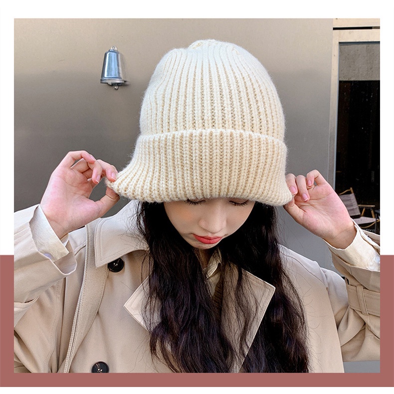 Mới Mũ Len beanie Màu Trơn Thời Trang Thu Đông Cho Nam Nữ