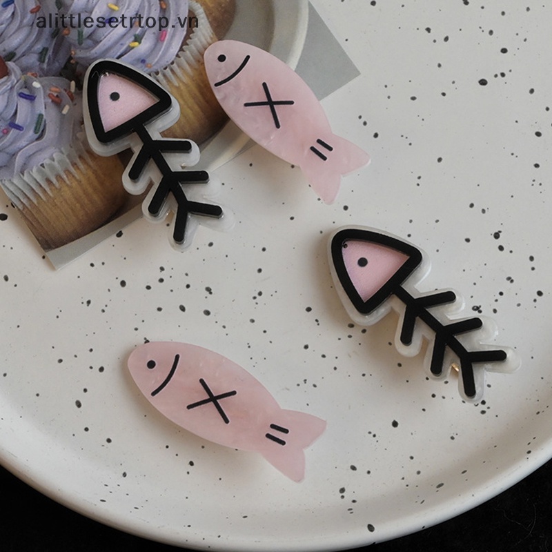 Alittlesetrtop 1 Kẹp Tóc Hình Xương Cá Nhỏ Xinh Vui Nhộn Thời Trang Cho Nữ