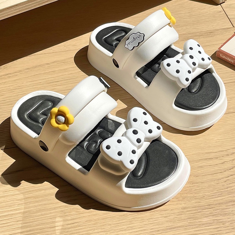 Stepping on shit Giày Sandal Hai Dây eva Phong Cách Hàn Quốc Thời Trang Mùa Hè Cho Nữ