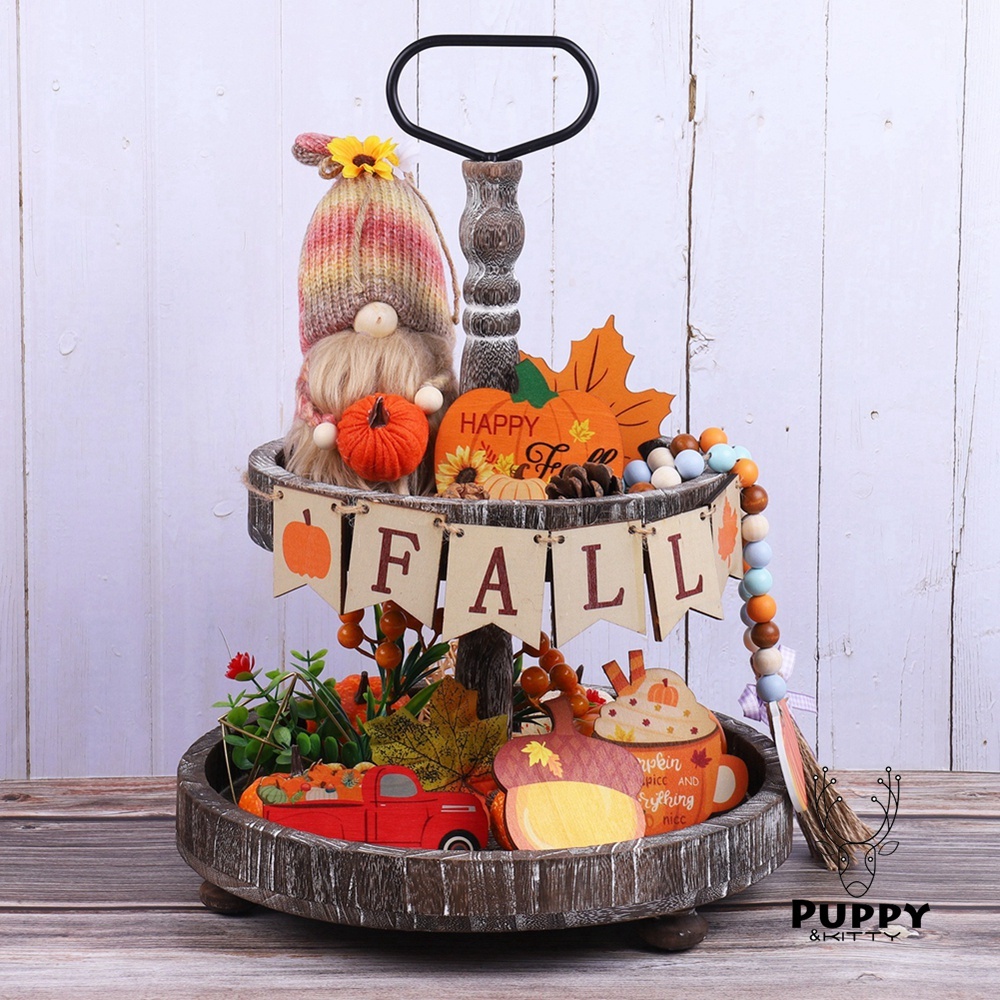 Rơi Vòng Hoa Chuỗi Hạt Gỗ Phối Tua Rua Treo Tường Trang Trí