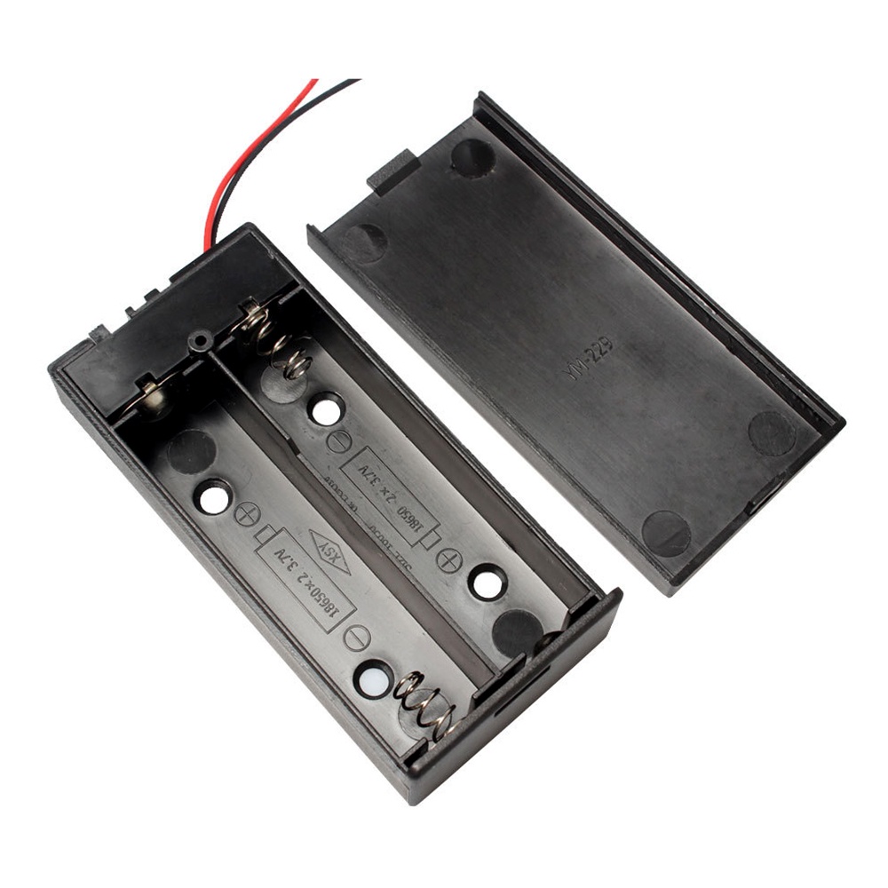 Giá Đỡ Pin 18650 2 Khe Cắm 3.7v Có Công Tắc on / off Và Dây Cáp