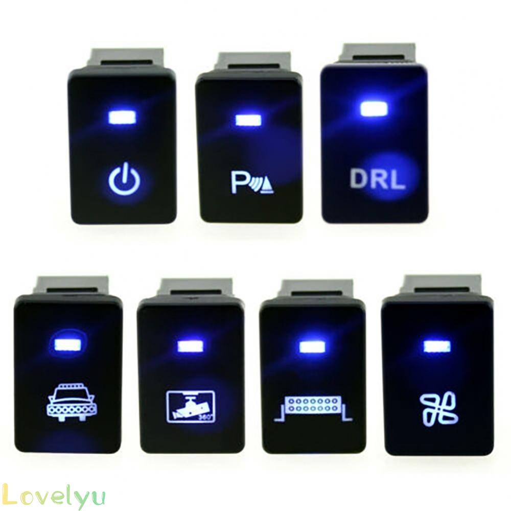 ⭐LOVE⭐ Push Switch Power Lights Blue Push Button Switch Camera Lights LED Light Bar