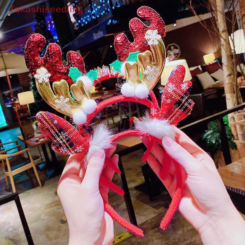 Băng Đô Cài Tóc Hình Tuần Lộc / Cây Thông Giáng Sinh / Năm Mới Dễ Thương Cho Bé