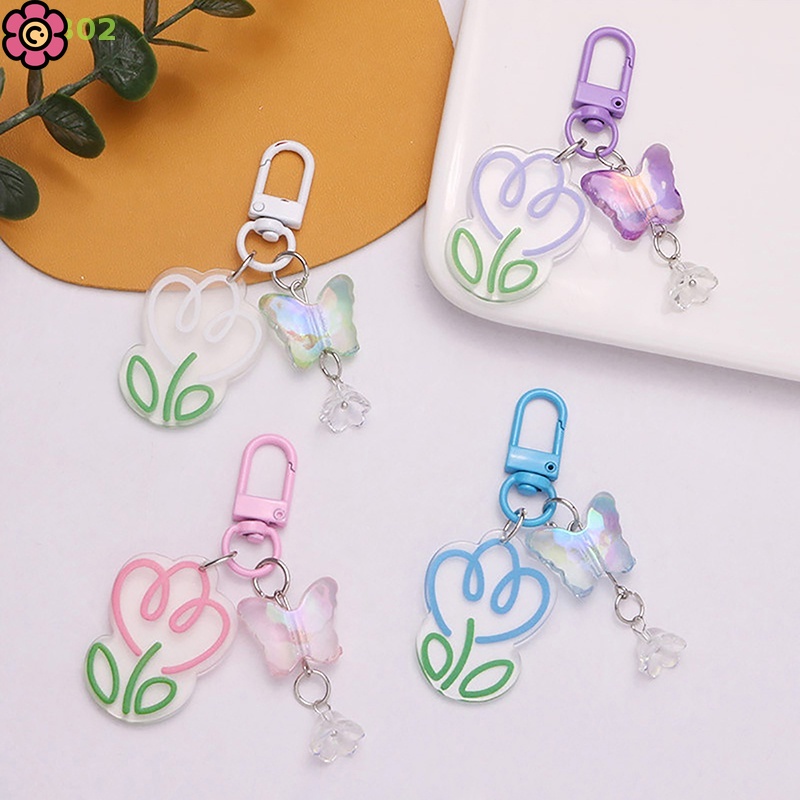 Dây Treo Điện Thoại Hình Hoa tulip Đính Pha Lê Xinh Xắn